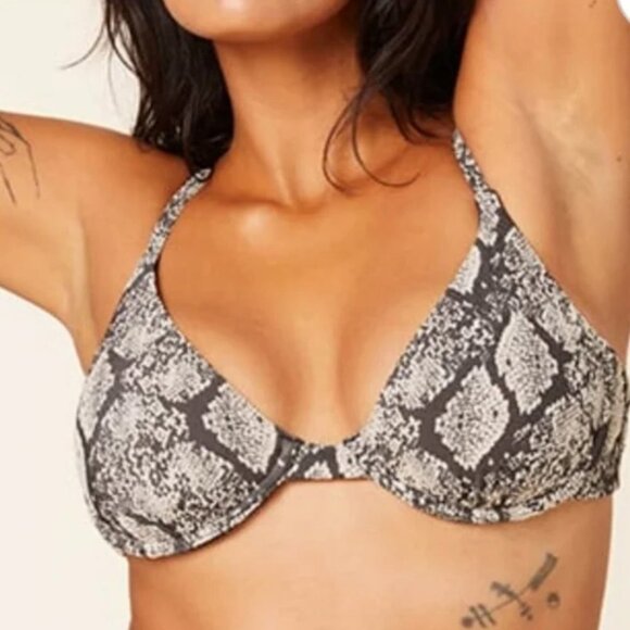 Andie Swim The Sicily Top in Snakeskin NWT size medium - Picture 1 of 4